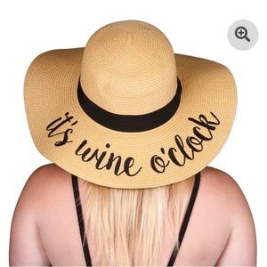 Women’s “It’s Wine o’Clock” beach hat